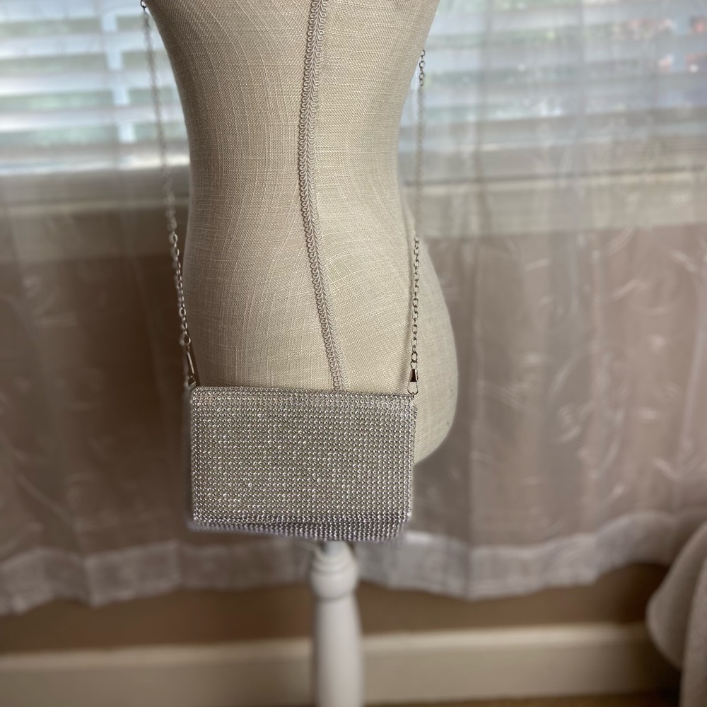 3AM Forever Rhinestone Covered Mesh Crossbody/clutch - Picture 6 of 12